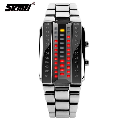 Wasser-beständige Metallbügel-Uhr, Zweiheits-Armbanduhr 3D LED