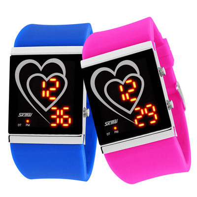 Reizende Touch Screen Digitaluhren Damen-12/24 wasserdichte LED Uhr Stunde