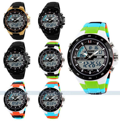 Multifunktionssport-Uhr brandmarkte Logo Colorful Strap Unisex Watch
