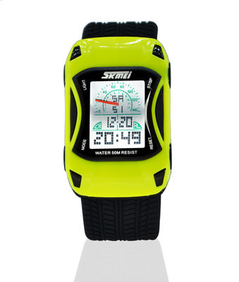 Modische Kinder lieben analoge Uhr LCD mit Silikon-weichem Bügel